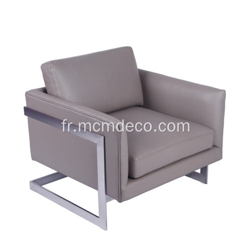 Fauteuil moderne en cuir Milo Baughman, 1968